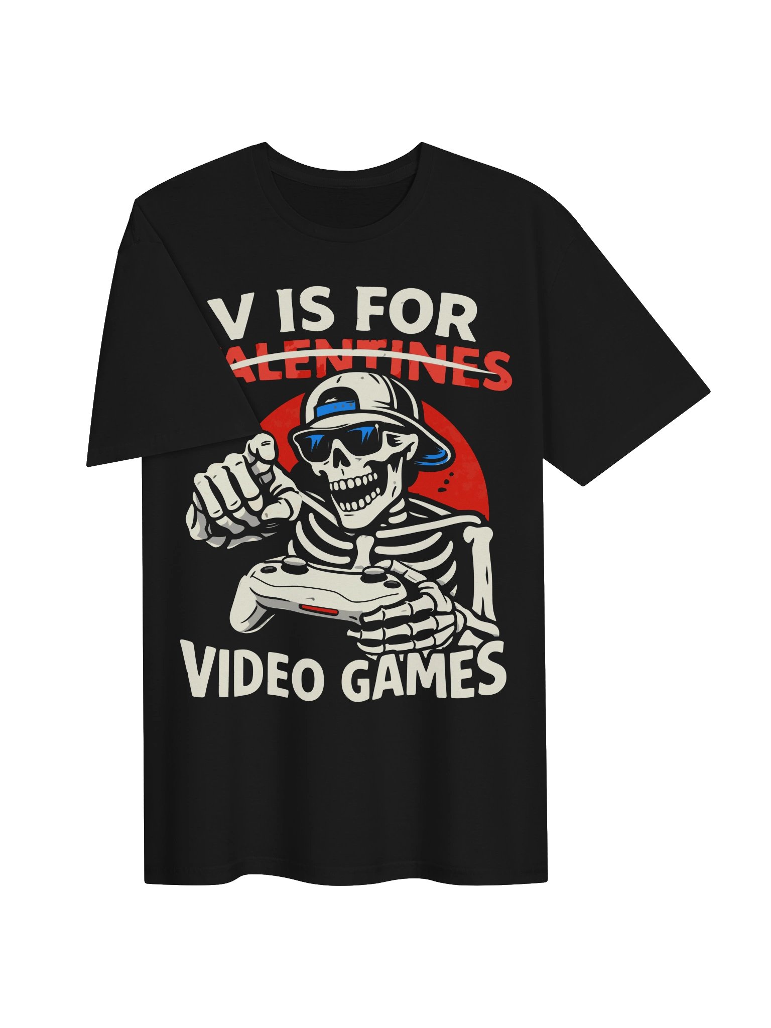V is for Video Games Shirt Funny Skeleton Gamer product image (5)