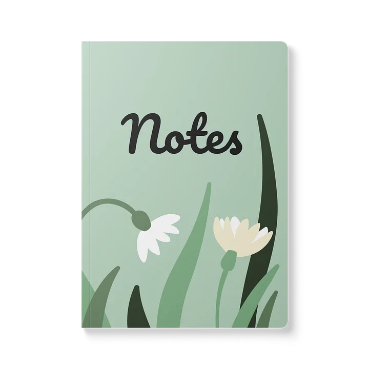 Notes Floral Softcover Journal product image (1)