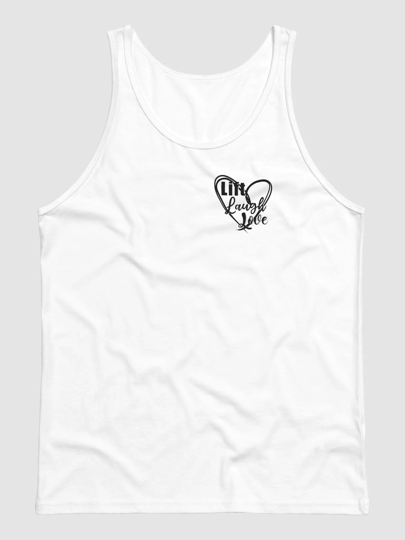 Lift Laugh Love Dark Mode Scribble Heart Tank Top product image (2)