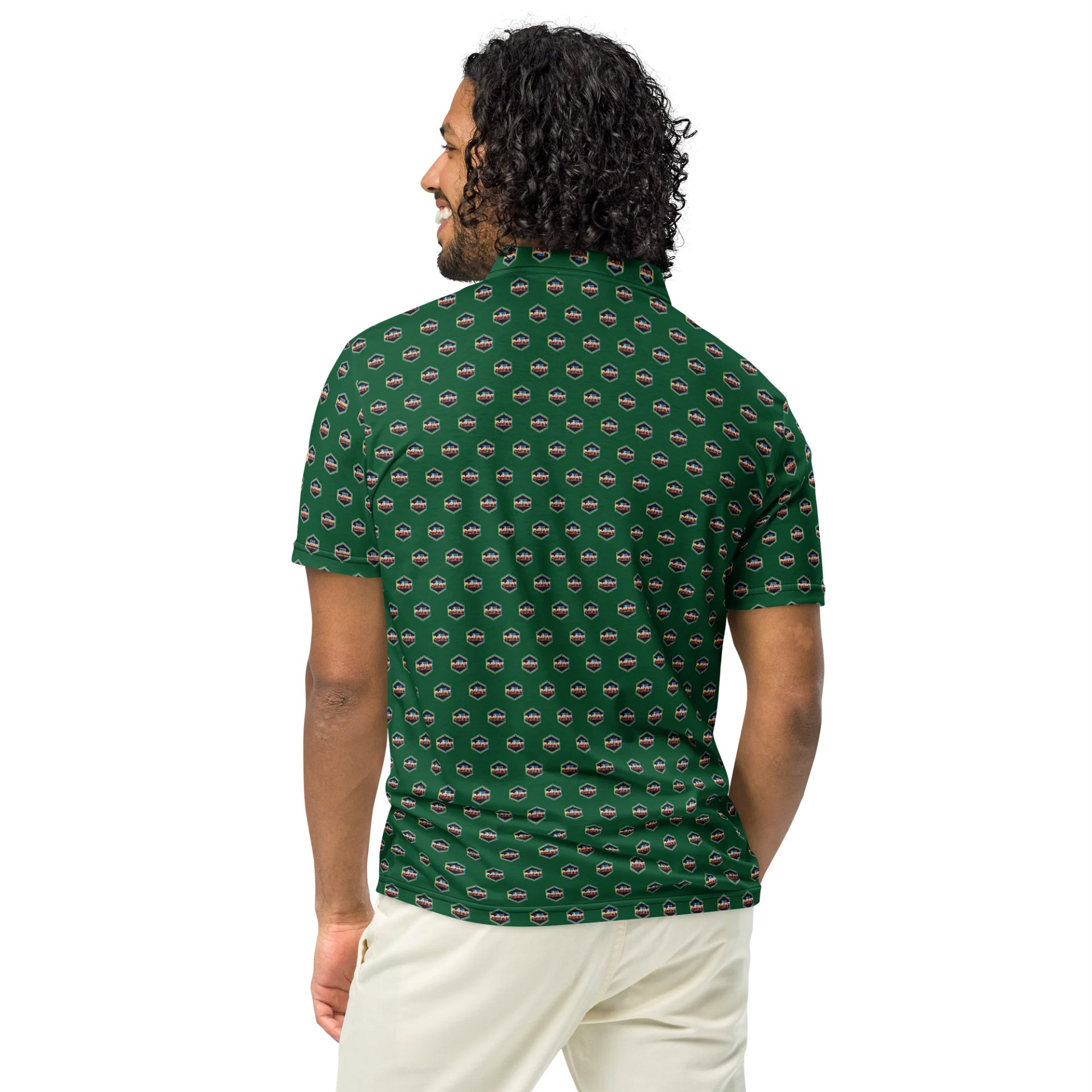 TFOT SlimFit Sandy HexaFusion Green Polo Shirt product image (8)