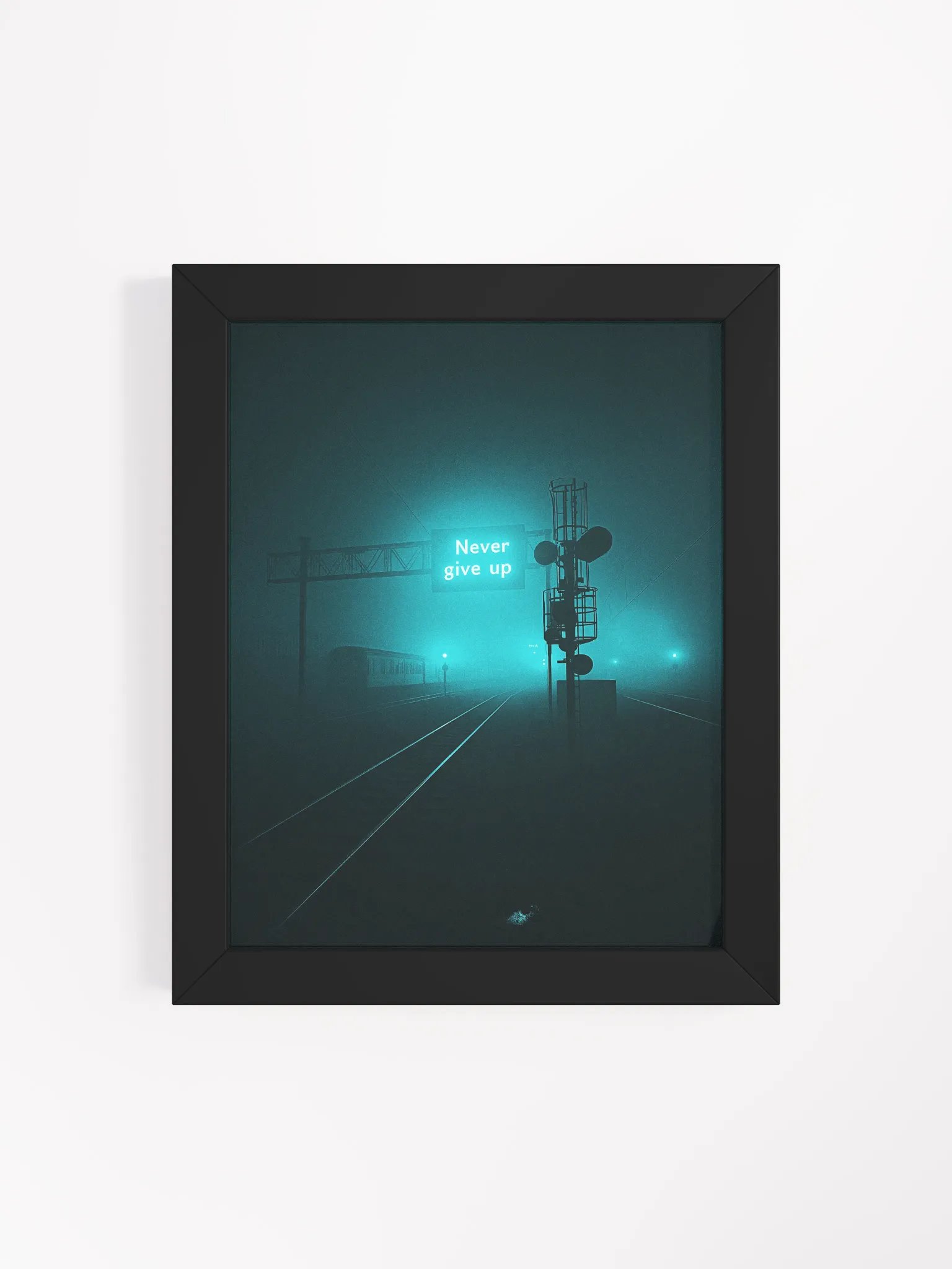 "Never give up" Framed Poster product image (4)