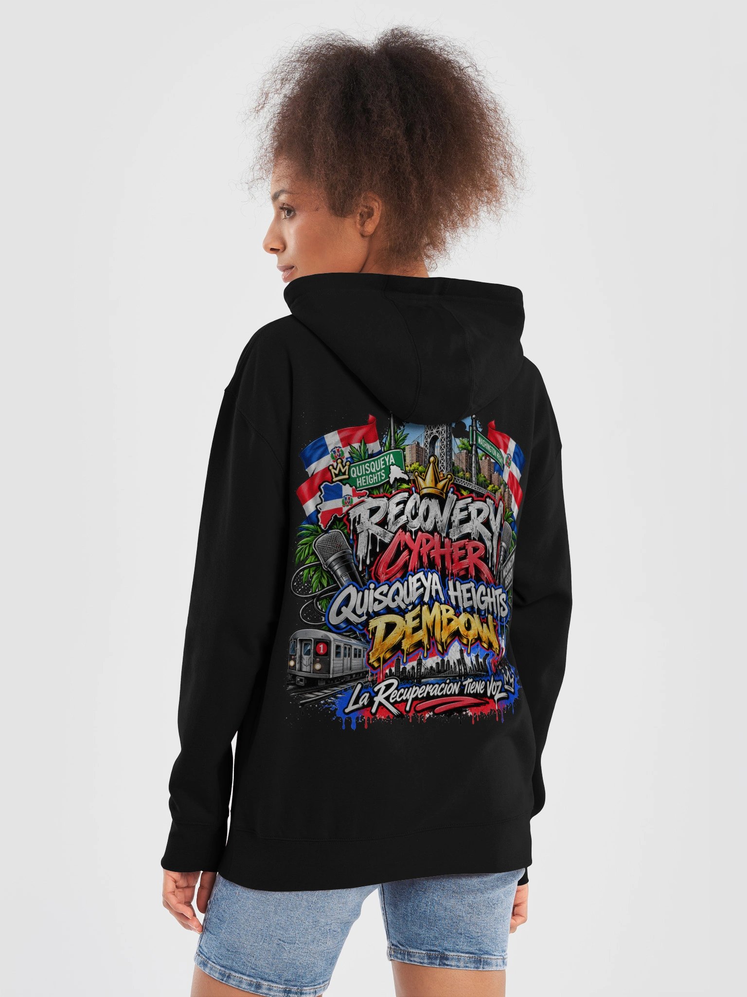 Recovery Cypher™ — Quisqueya Heights Edition White Dembow Hoodie product image (18)