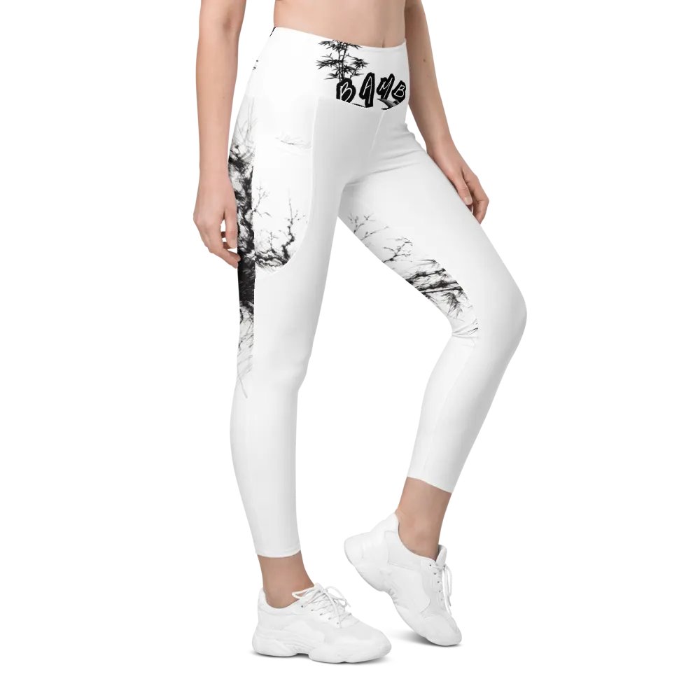 Bamboo Print Leggings with Pockets product image (10)