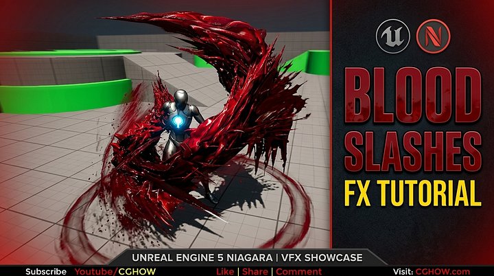 Blood Slashes in Unreal Engine 5 Niagara product image (1)
