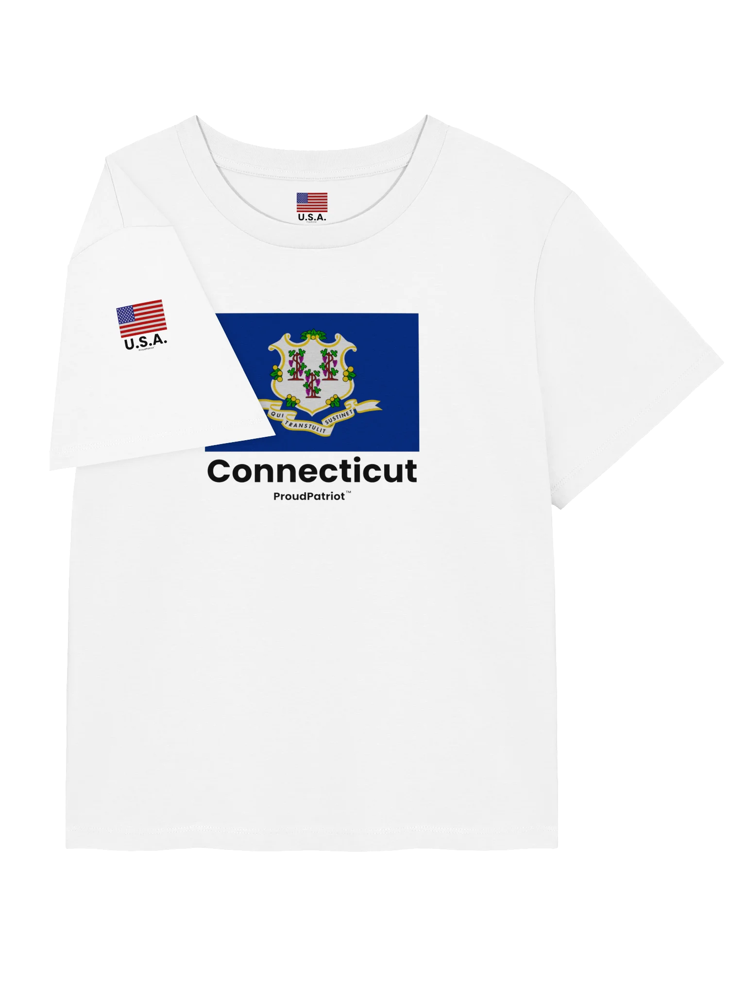 Connecticut Women's Ribbed Neck T-Shirt product image (7)