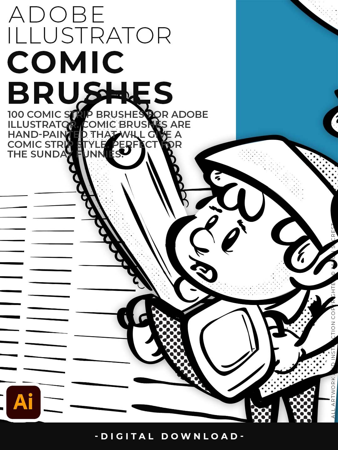 Comic Strip Brush Library for Adobe Illustrator product image (6)