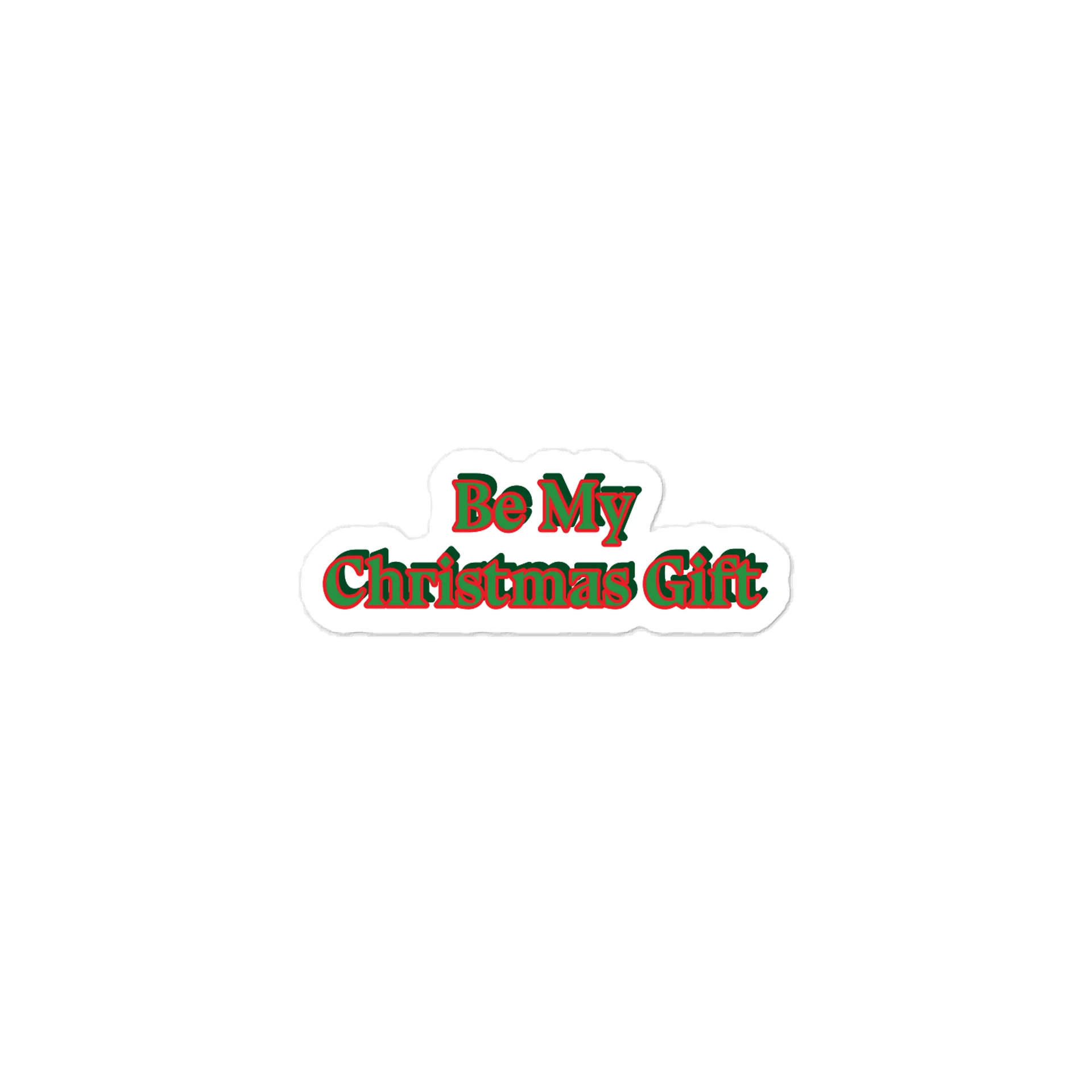 Be My Christmas Gift Christmas Sticker. product image (1)