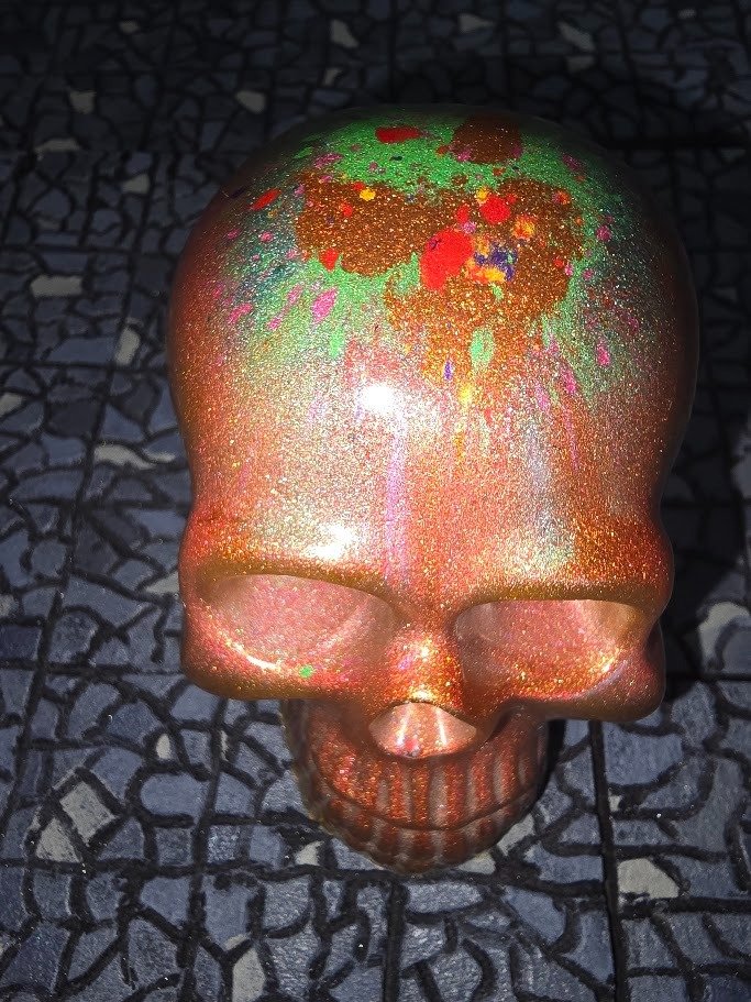 Skull Resin Large - Copper mix product image (2)