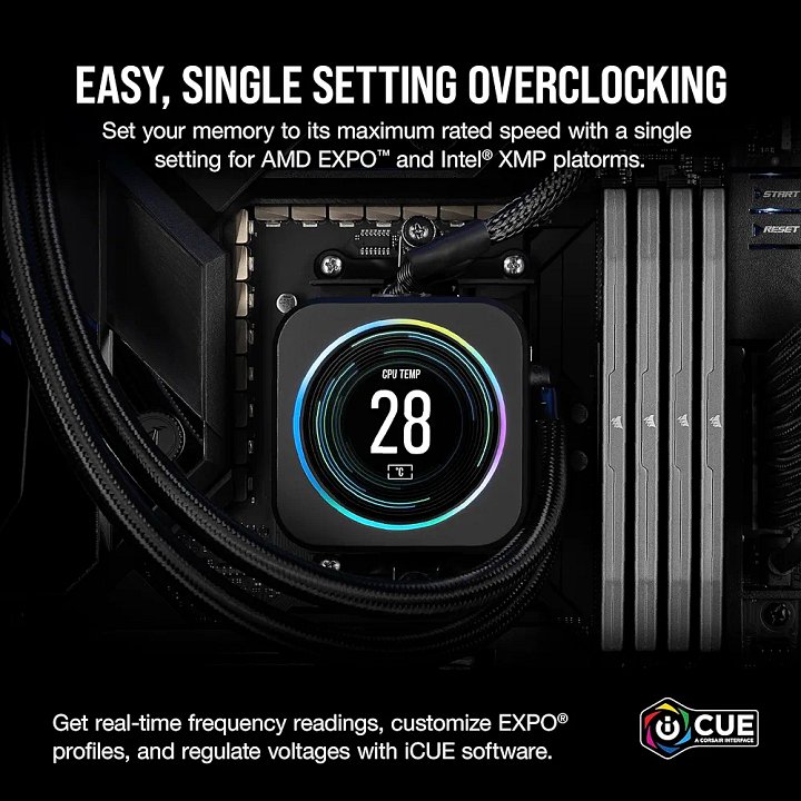 CORSAIR DDR5-6000MHz Desktop PC Memory Vengeance DDR5 Series AMD Expo & Intel XMP Memory Kit 32GB Black [1 x 32GB] CMK32GX5M1D6000Z40 product image (2)