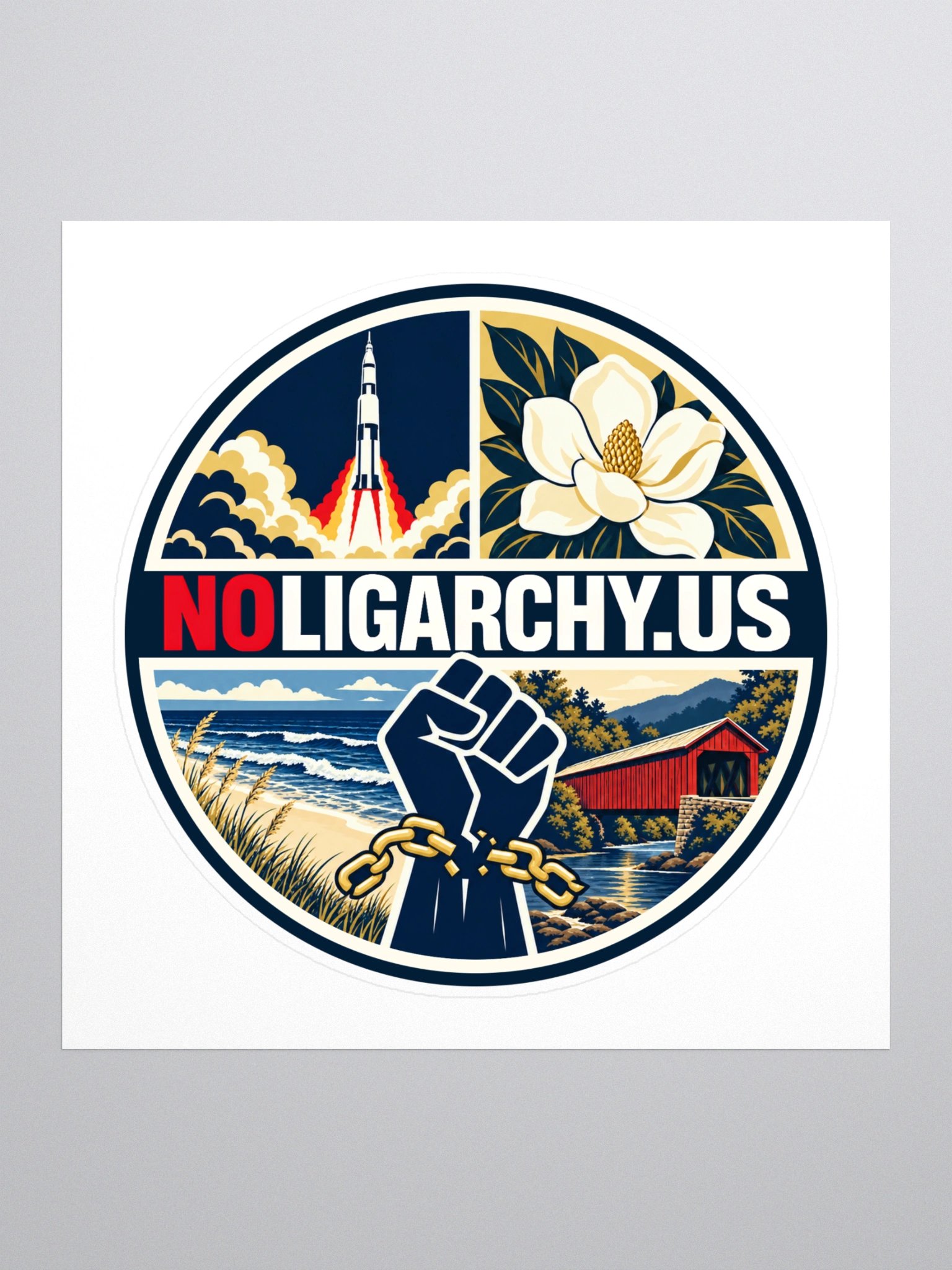 Alabama NOLIGARCHY.US sticker product image (1)