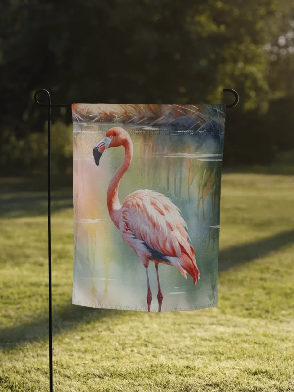 Flamingo Garden Flag product image (1)