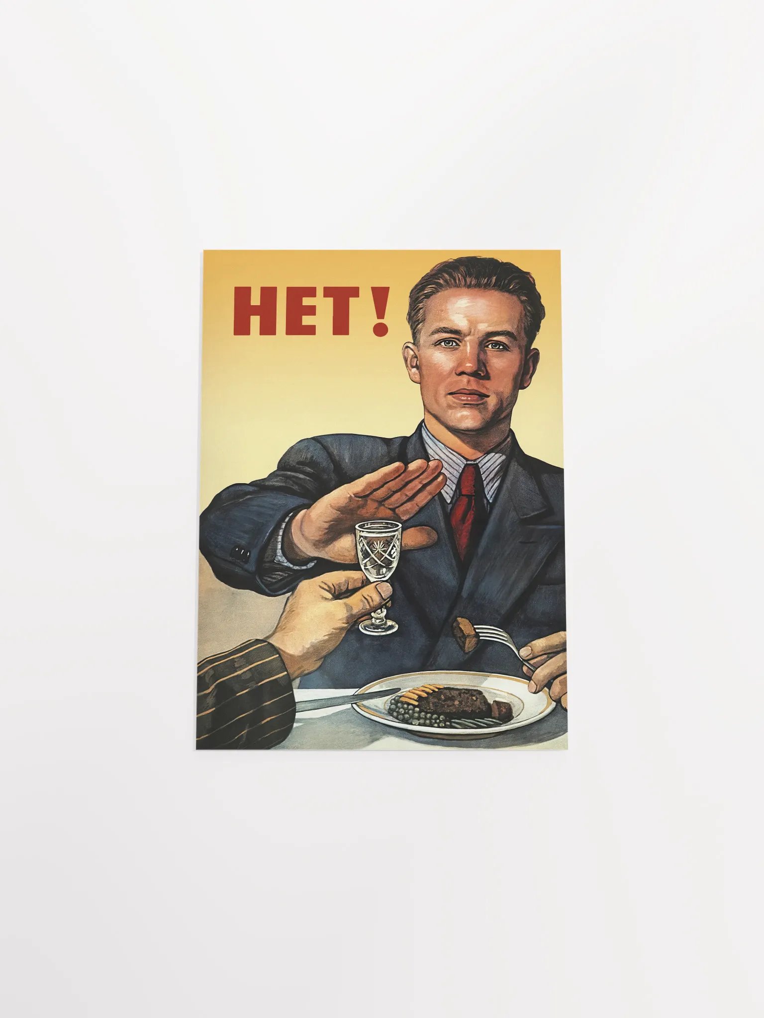 No! / Nein! / Нет! (vodka), USSR 1954 — Soviet vintage poster, vintage beer poster, propaganda poster product image (22)