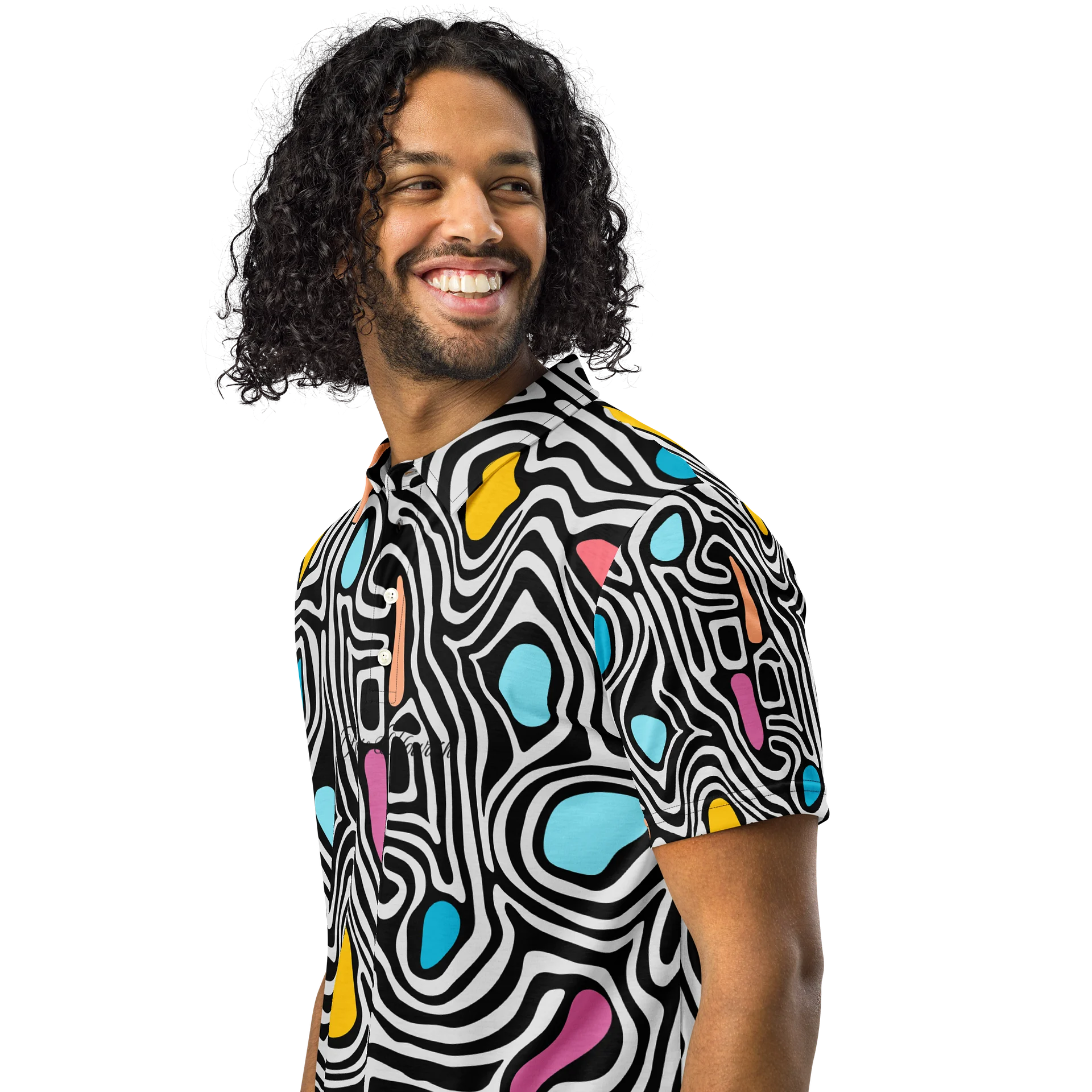 F&F Script Swirls with Color Slim Fit Polo Shirt product image (2)