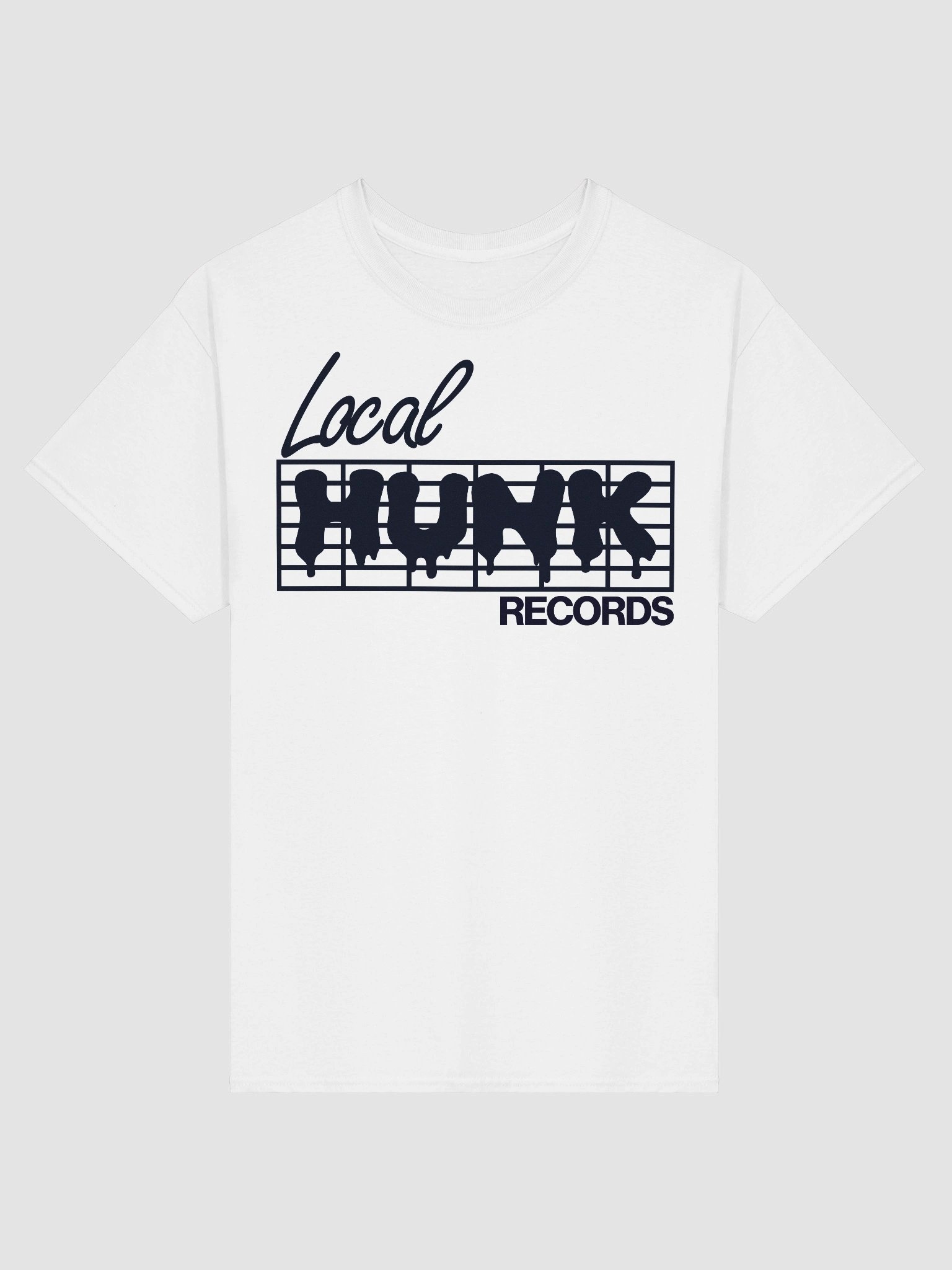 LOCAL HUNK Records Classic Tee (White) product image (1)