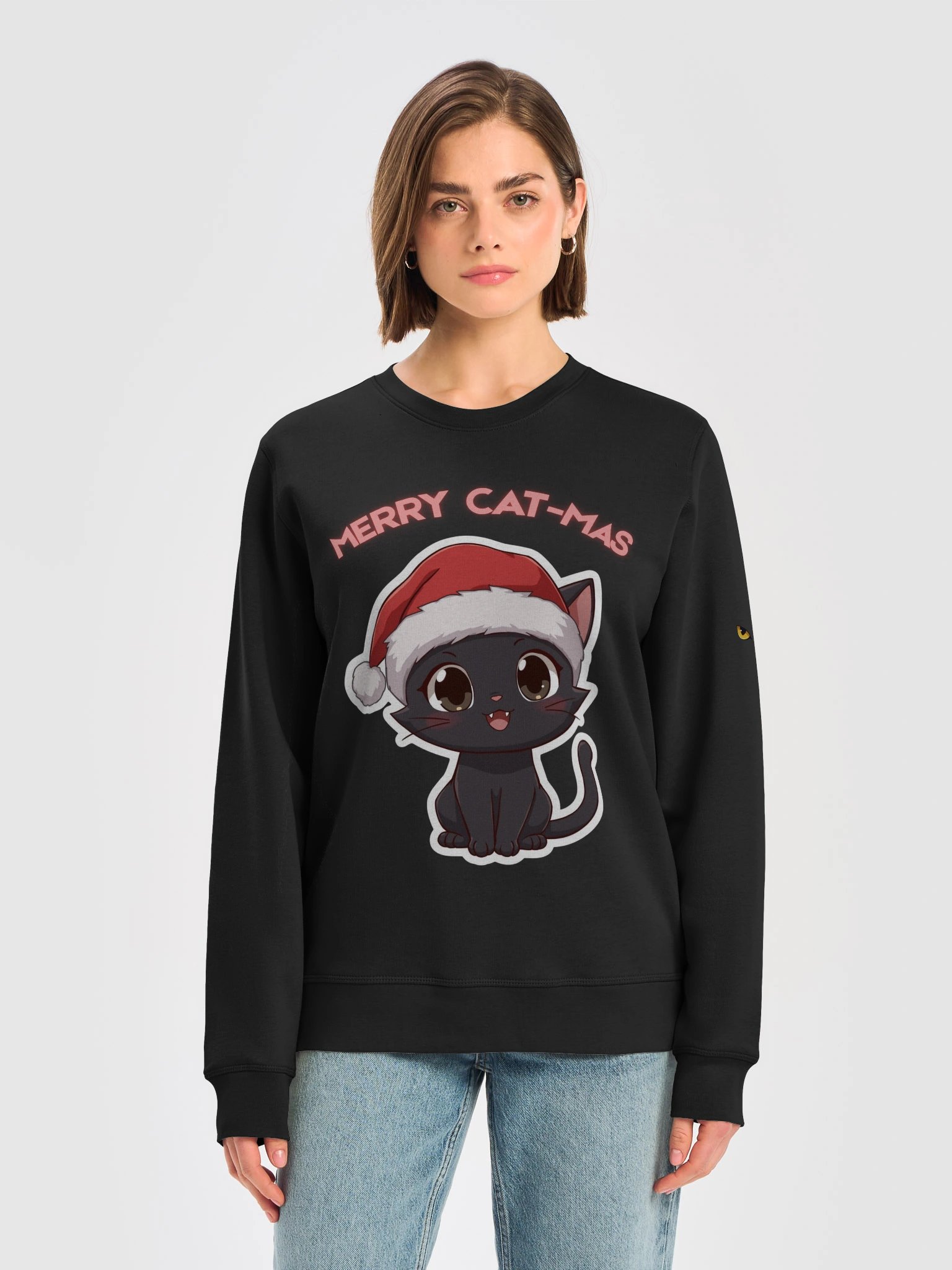 Merry Cat-mas Organic Sweatshirt product image (5)