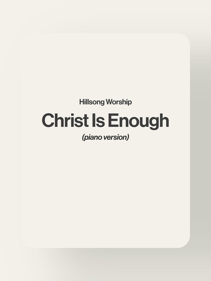Christ Is Enough - Hillsong Worship product image (1)