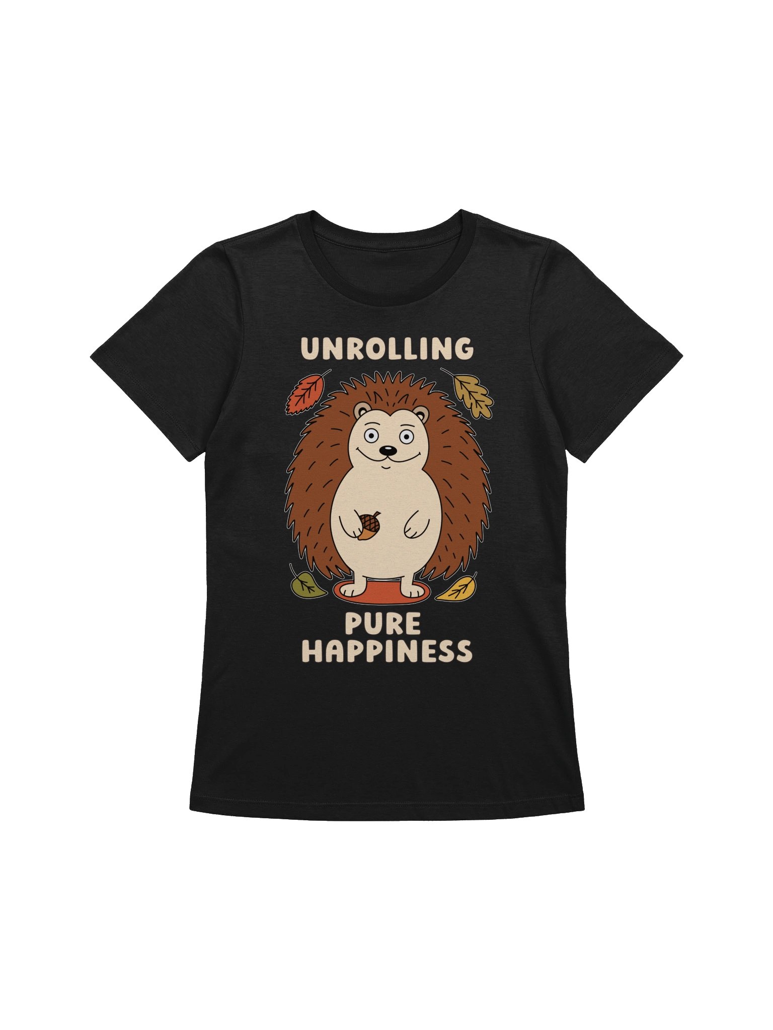 Unrolling Pure Happiness Cute Silly Funny Hedgehog Women's Relaxed-fit T-shirt product image (1)