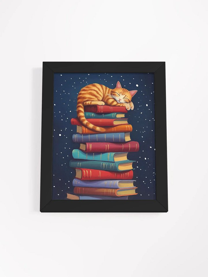 Things I Love - Cats & Books Studio Framed Print product image (1)