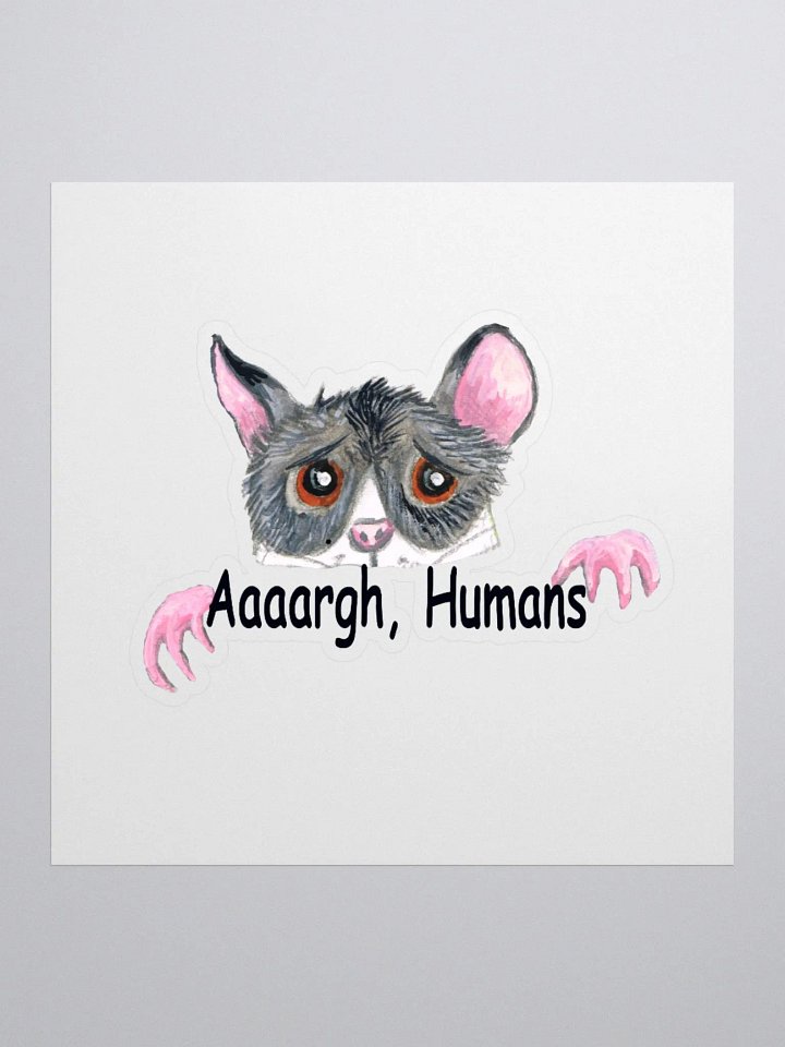 Rat scared of humans sticker product image (2)