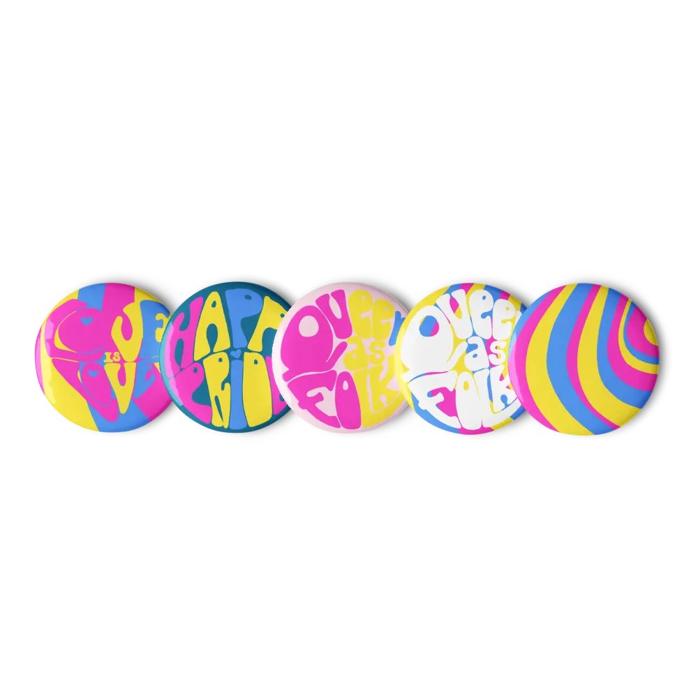 Pansexual Pride pin badge set product image (2)