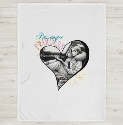 Passenger Princess Throw Blanket – Cozy Vibes for the Ultimate Co-Pilot product image (1)