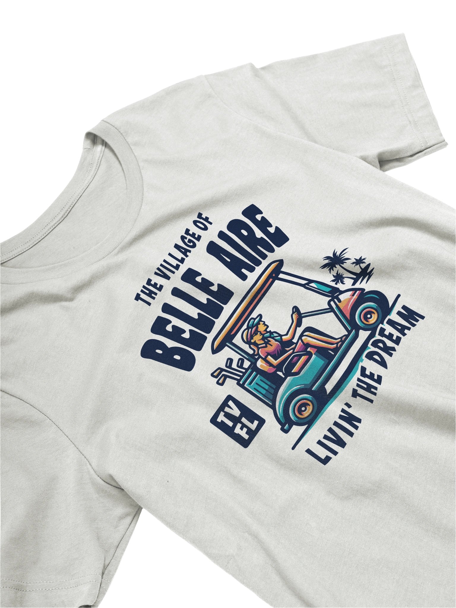 The Village of Belle Aire TV FL Golf Cart Design T-Shirt product image (25)