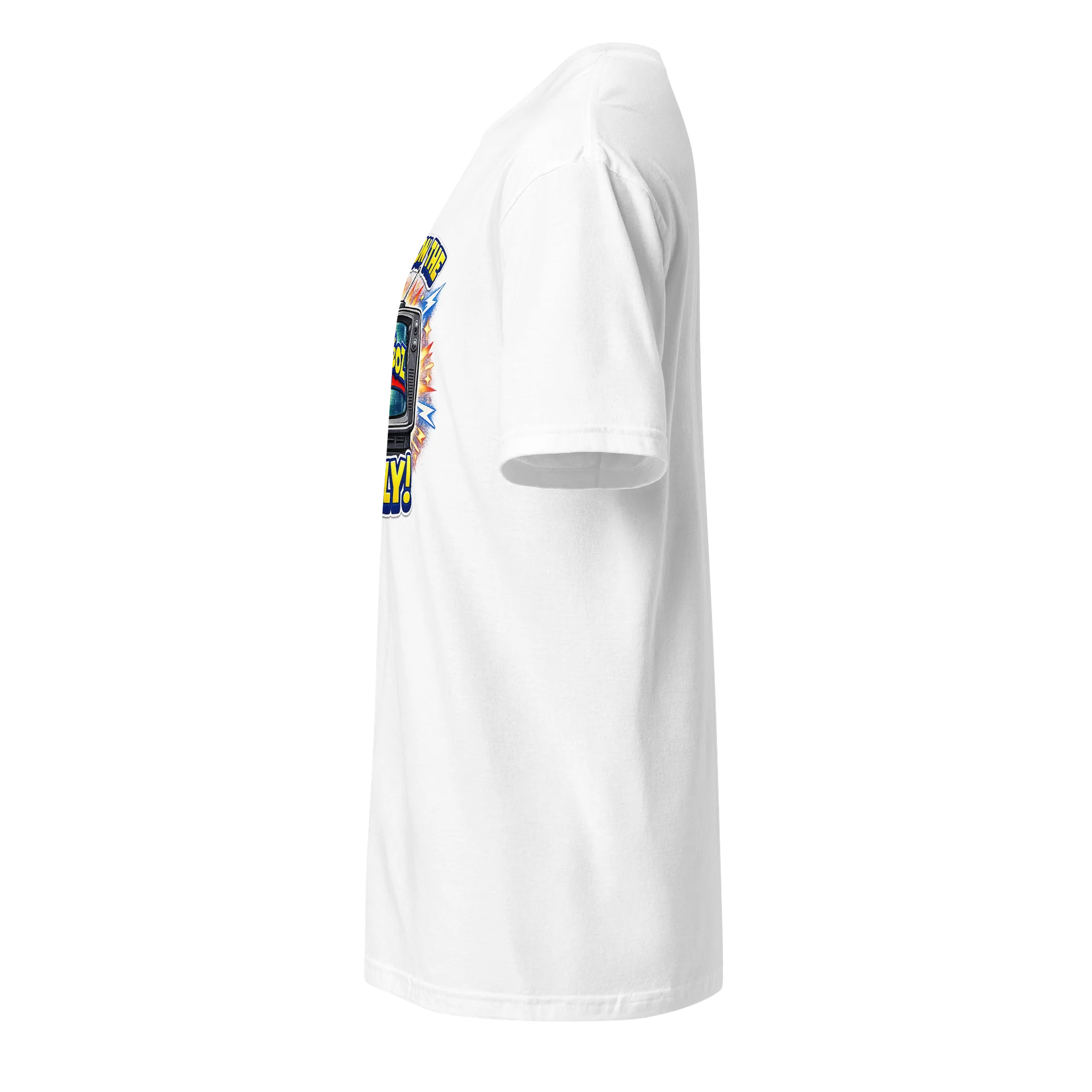 Pop it on the telly basic white tee product image (3)