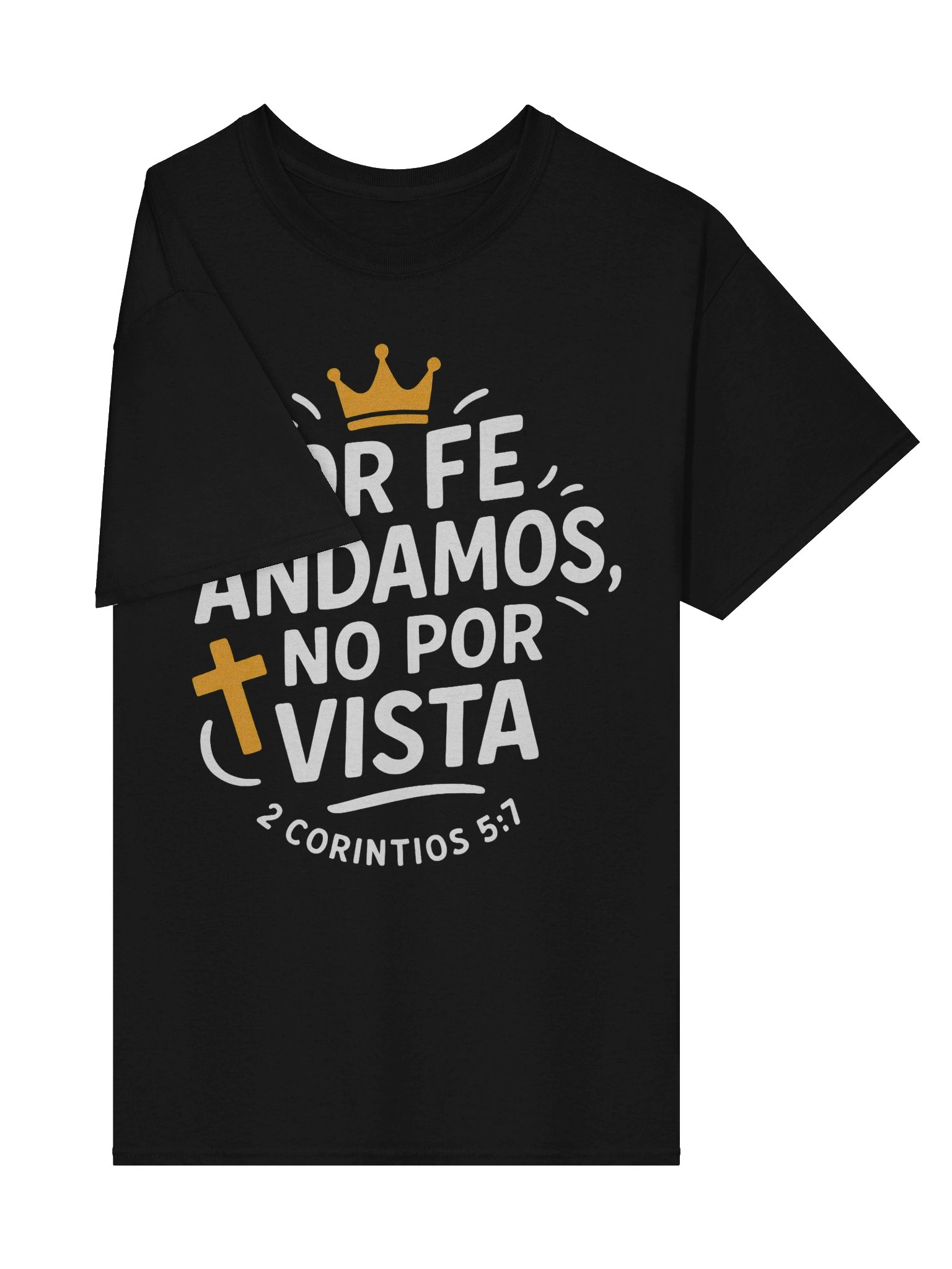 Camiseta Unisex Manga Corta | Por fe andamos no por vista product image (5)