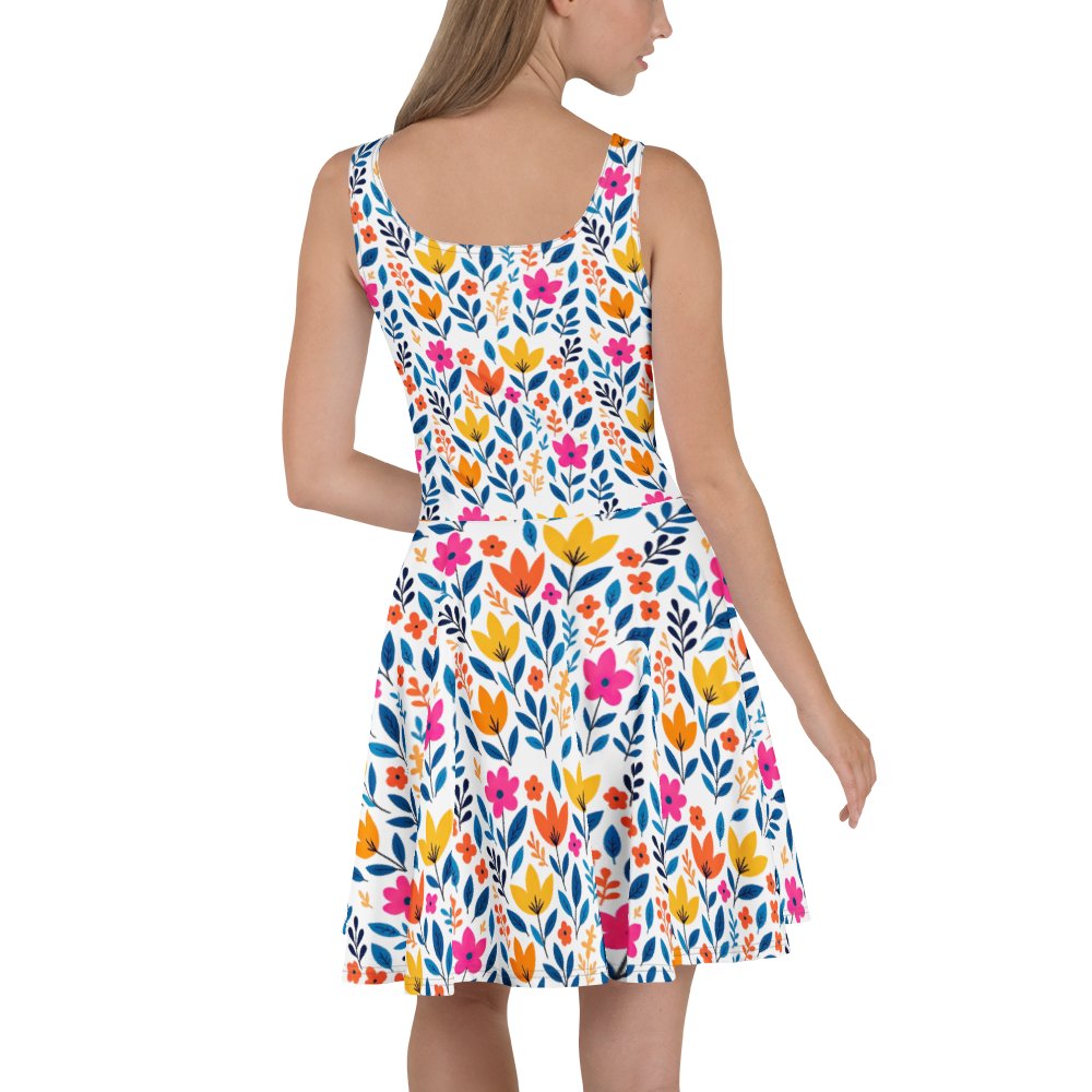 Summer Floral Dress | Orange Yellow & Fuchsia product image (3)