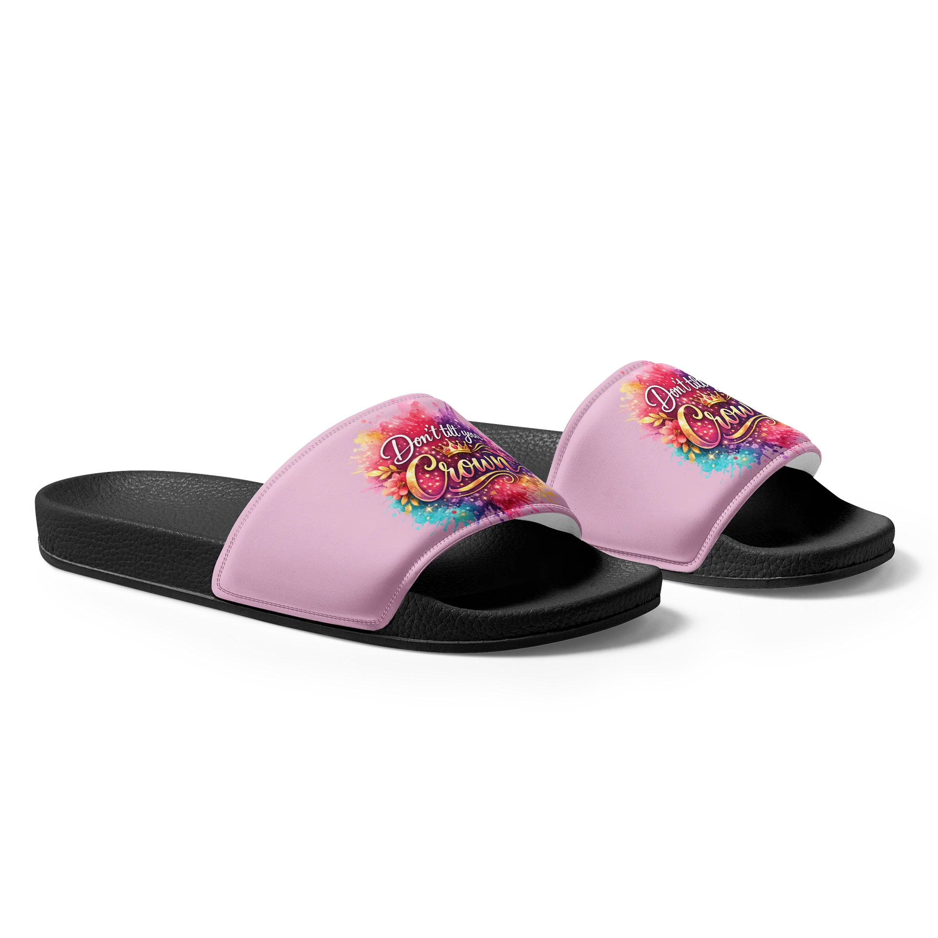 Don't Tilt Your Crown Women's Slides product image (1)