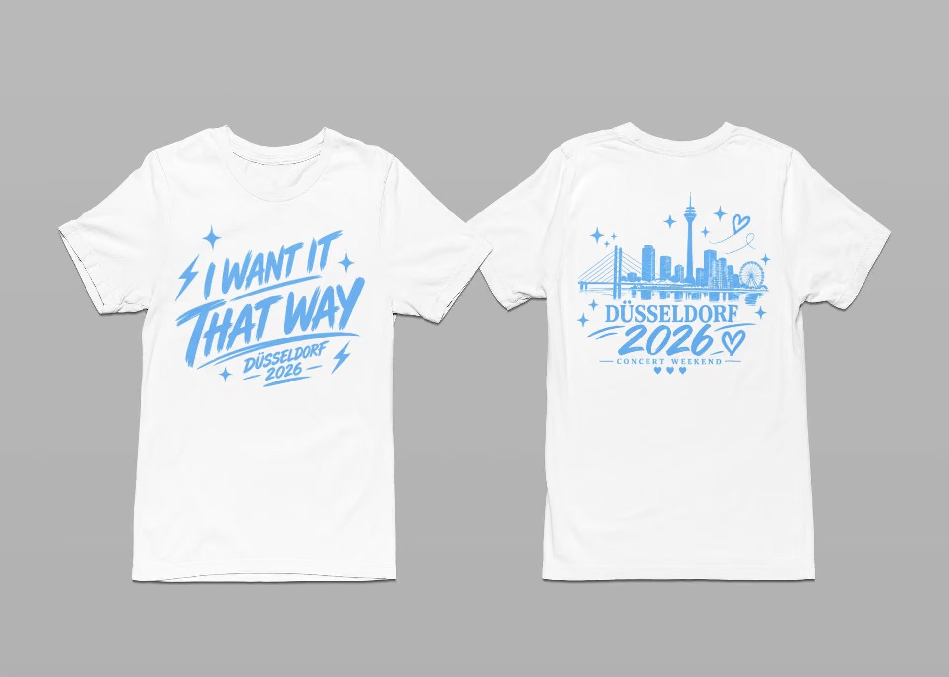 I Want It That Way Düsseldorf 2026 Shirt | City Skyline Back Print Concert Tee product image (2)