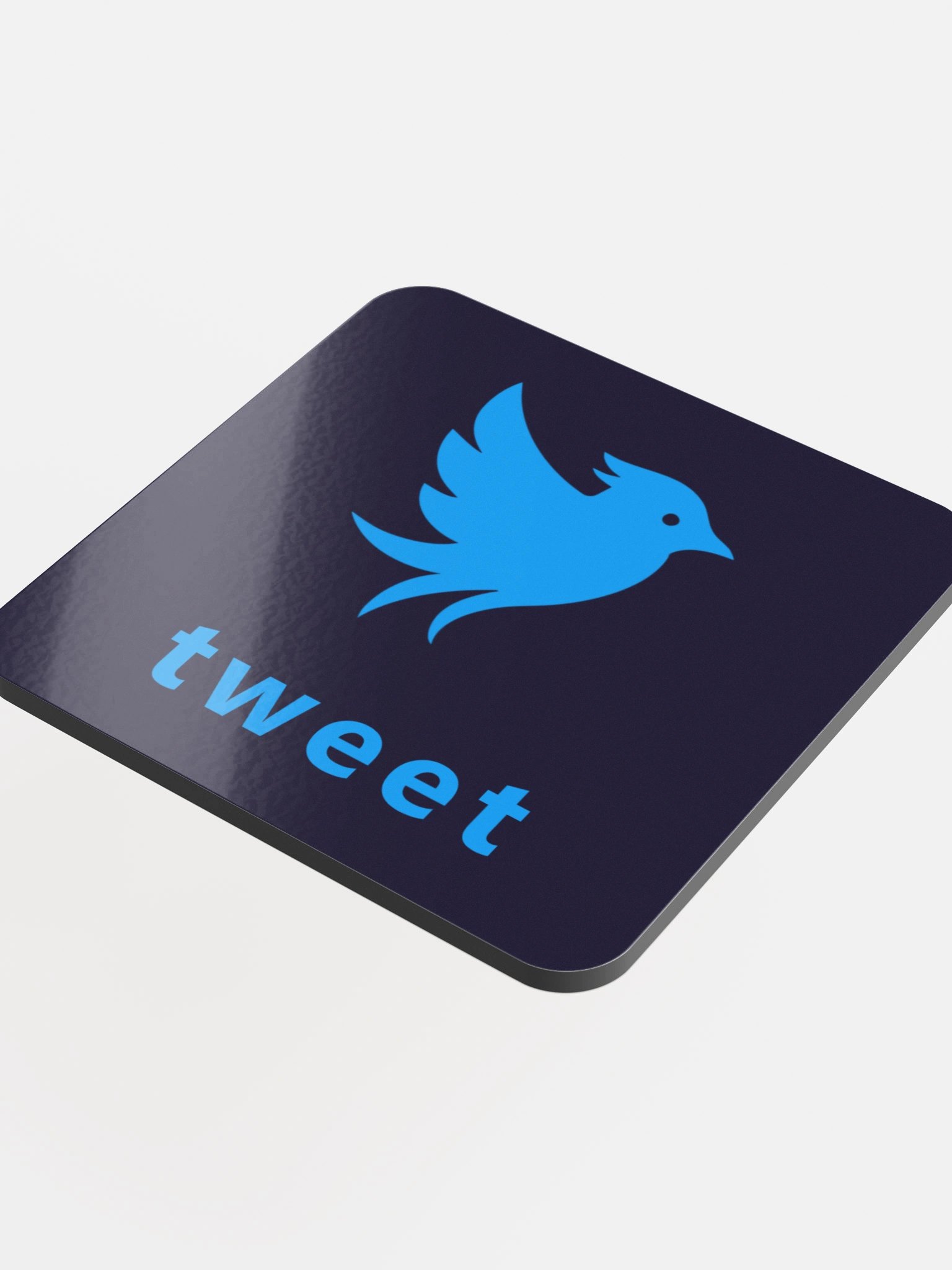 Tweet Logo - Navy Coaster product image (4)