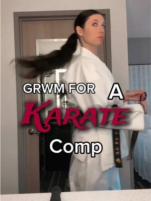 GRWM for a Sport Karate competition! 🥇🫶  #martialartist #sportkarate #grwmfortraining #athlete #blackbeltuniform 