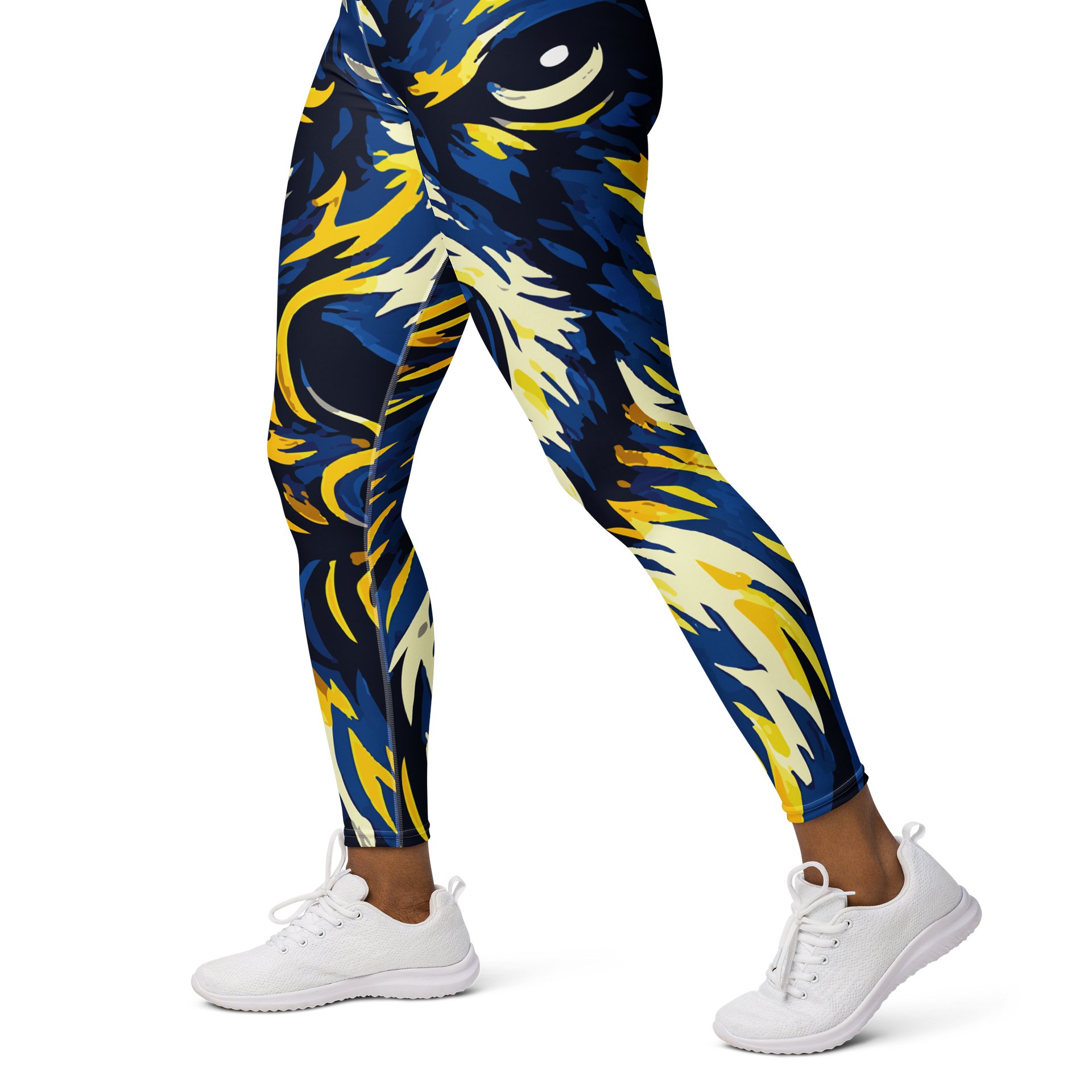 Vivid Buffalo Blue and Gold Leggings product image (3)