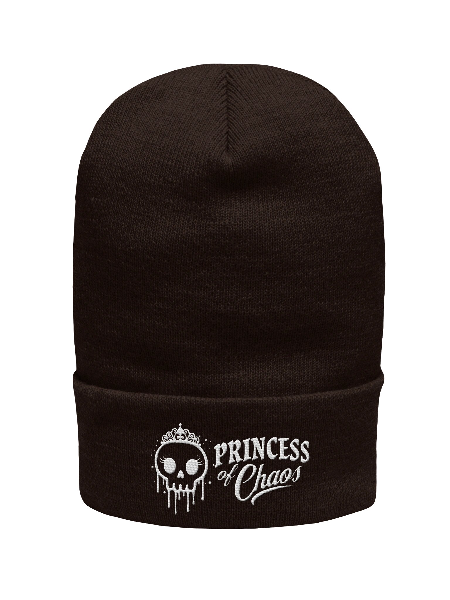Princess of Chaos Cuffed Beanie - White product image (1)