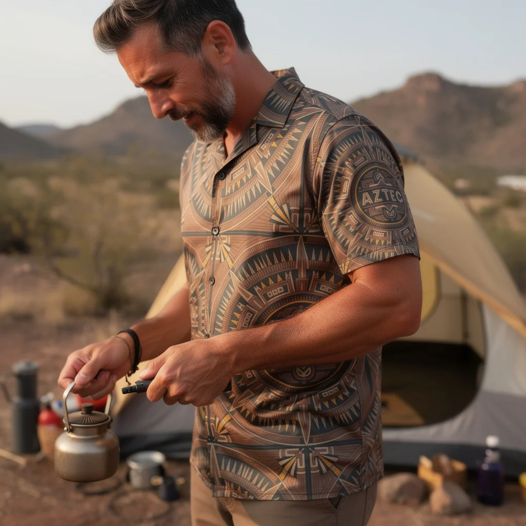 Aztec Ritual Shirt — Ancient Geometry 01 product image (4)
