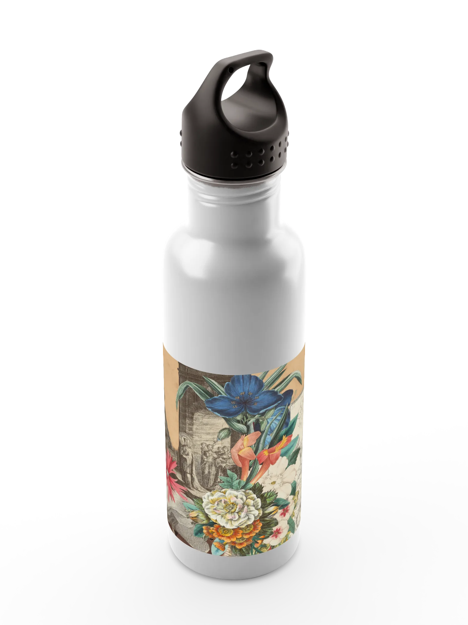 Vintage Floral Collage Water Bottle product image (6)