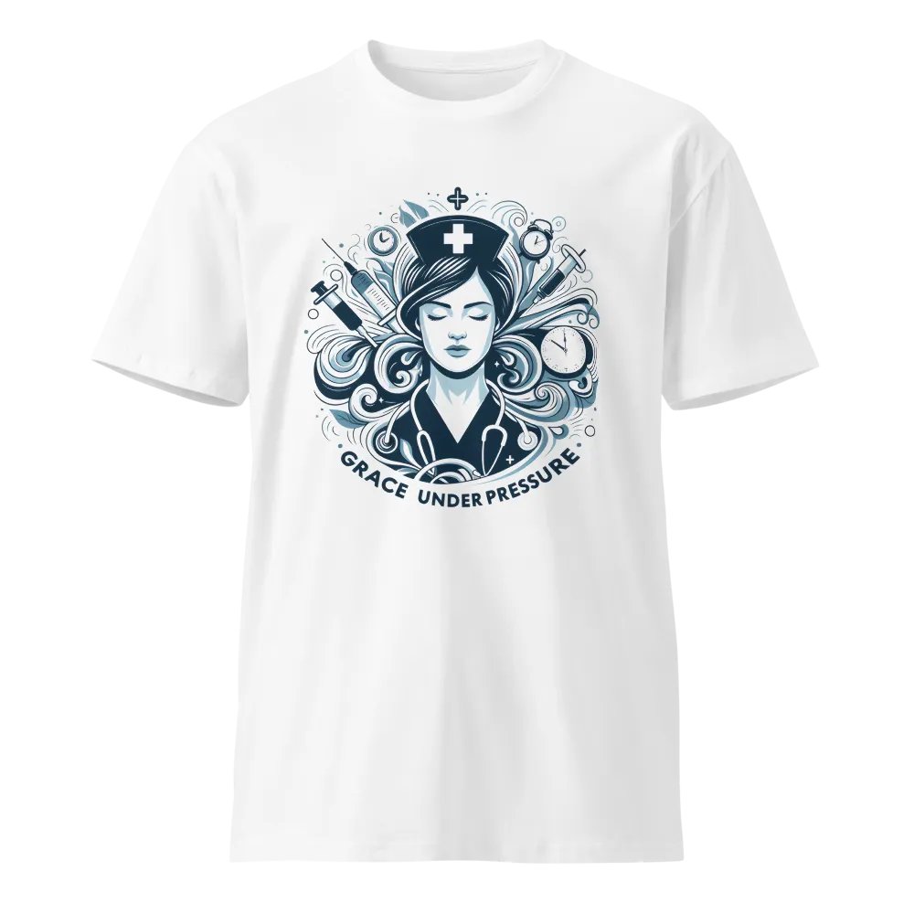 Grace Under Pressure Nurse Art Unisex Tee product image (1)