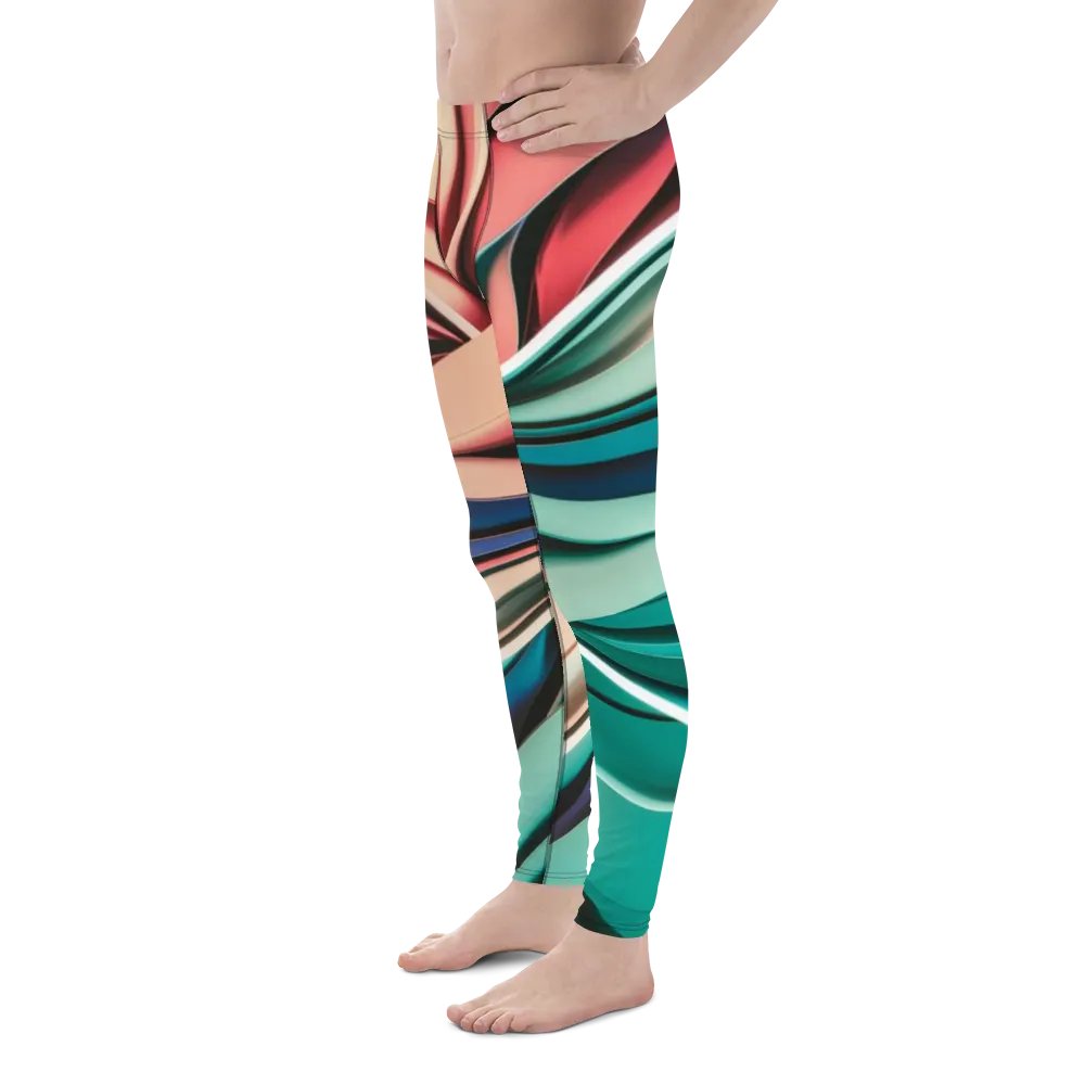 Men's Performance Slim Fit Leggings with Abstract Multicolour Design - TDS Music Exclusive product image (7)