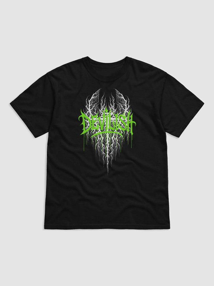 Devilish Graphic Grunge Tee - Neon Green product image (2)