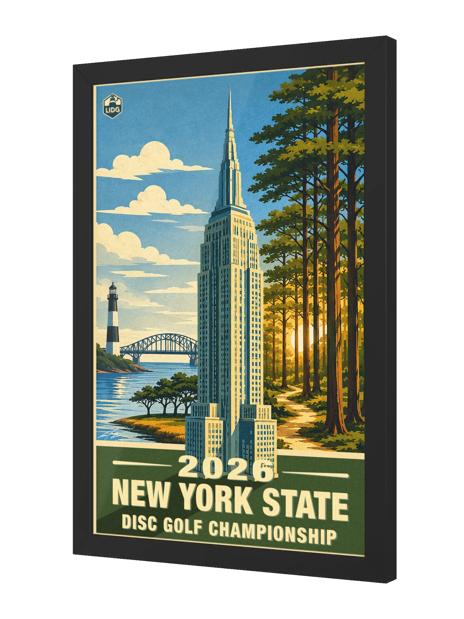 New York State Disc Golf Championship – Framed Poster product image (3)