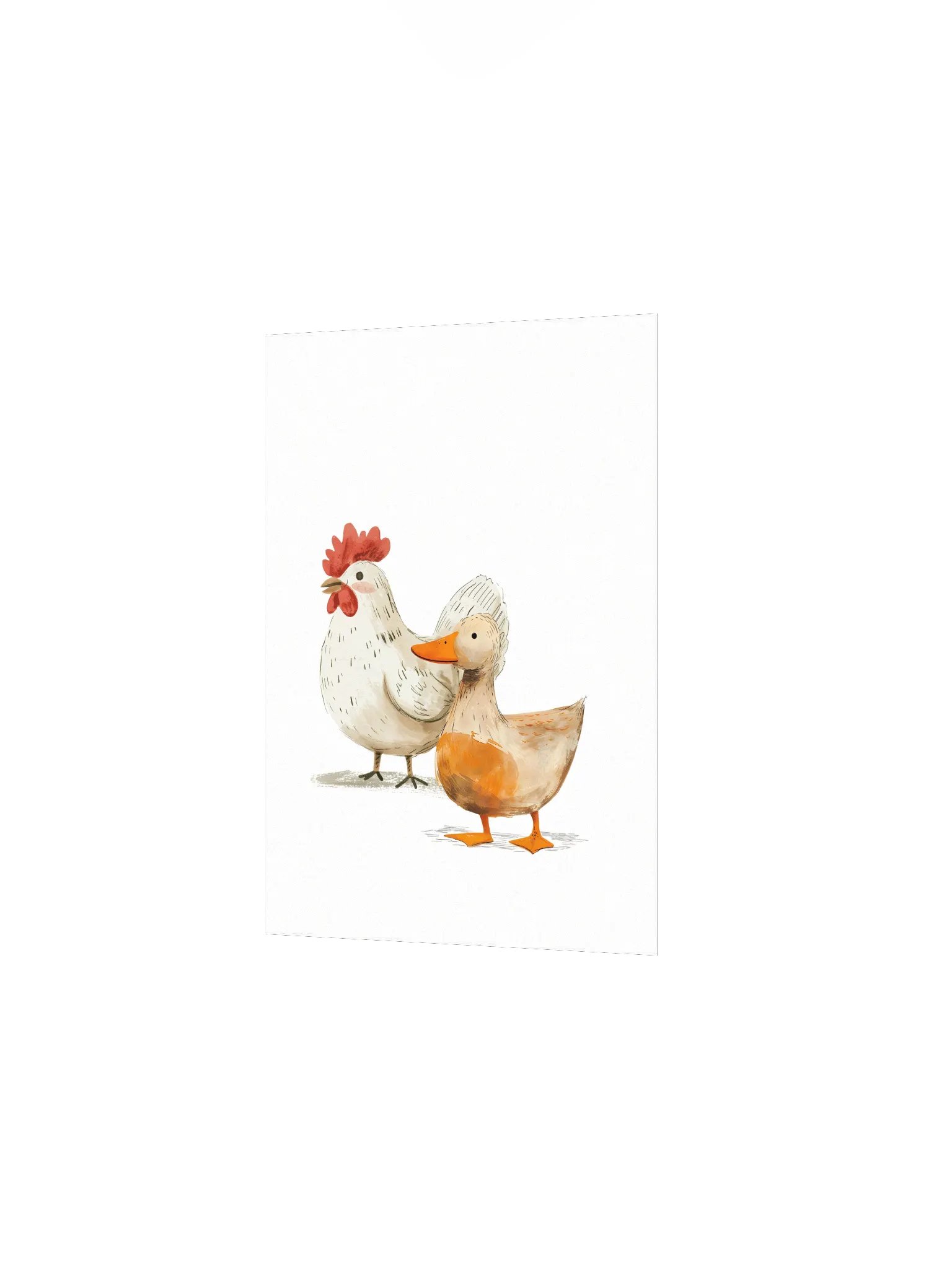 Cute Chicken and Duck Nursery Print product image (4)