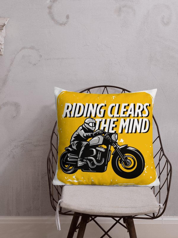 Ride Into Comfort All-Over Pillow | Riding clears the mind. product image (2)
