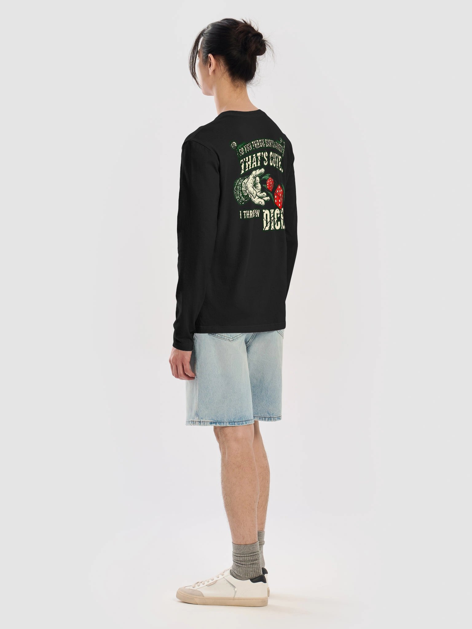 KC Craps I Throw Dice Black Long Sleeve product image (8)