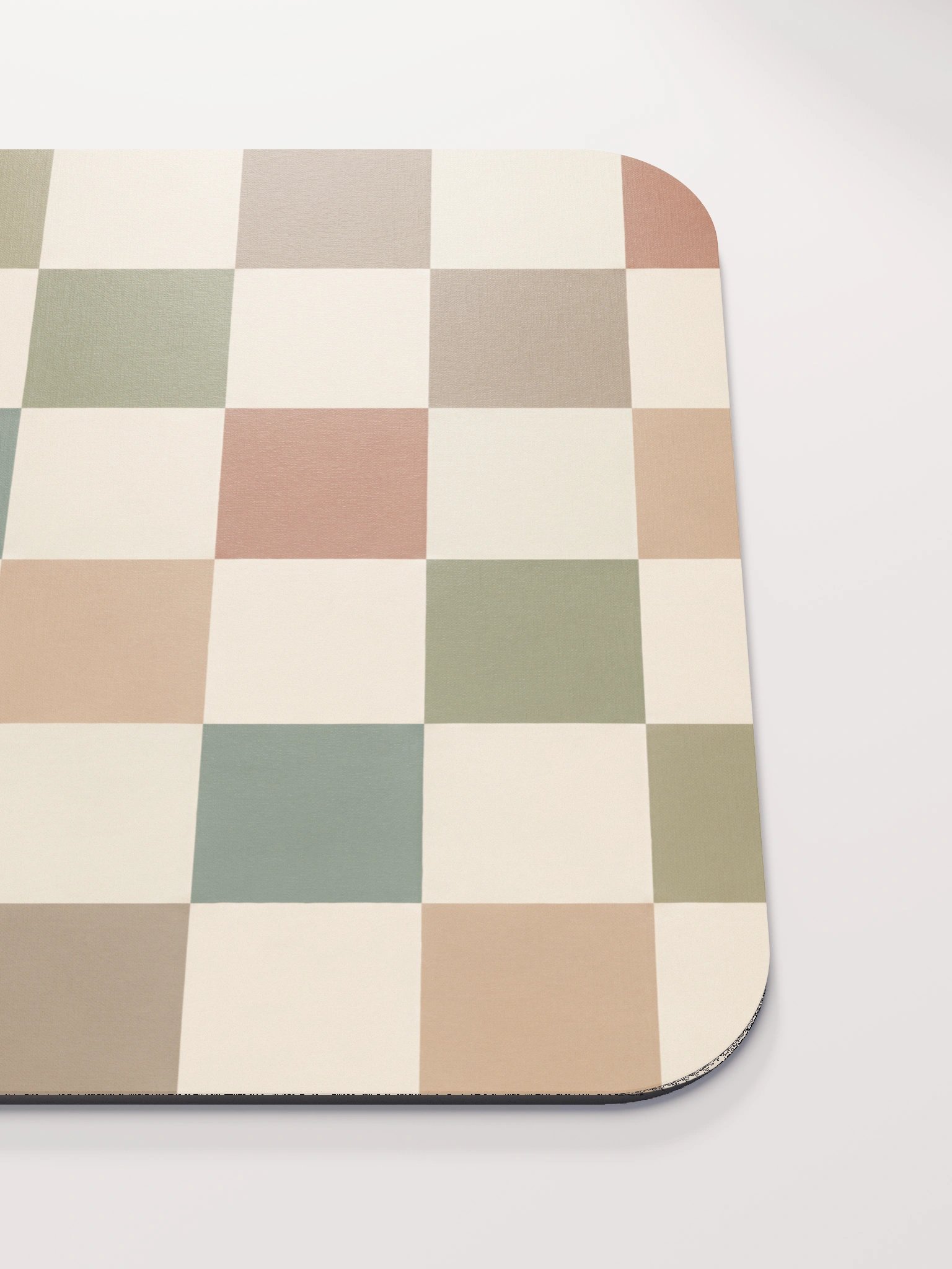Boho Checkerboard Desk Mat: Anti-Slip Neoprene Computer Mouse pad product image (5)