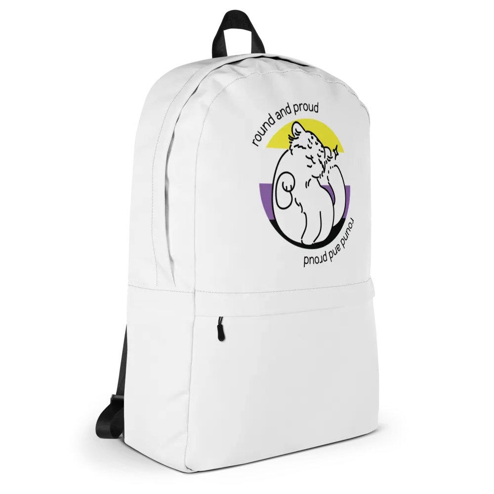 Round and Proud Manul Nonbinary Version - Backpack product image (4)