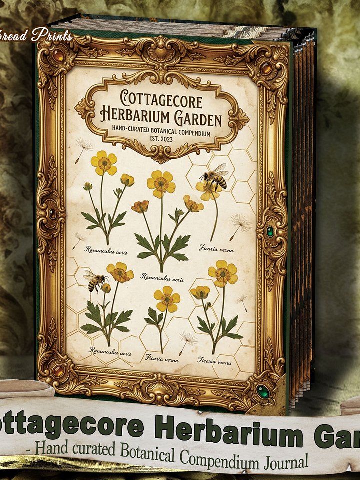 Cottagecore Herbarium Garden Junk Journal Printable Kit Digital Download product image (1)