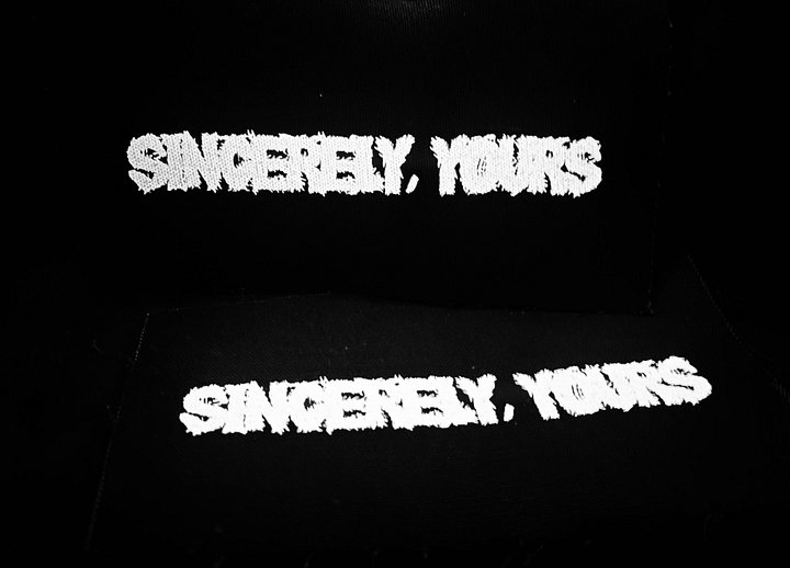 Sincerely, Yours Metal Font Patch product image (1)