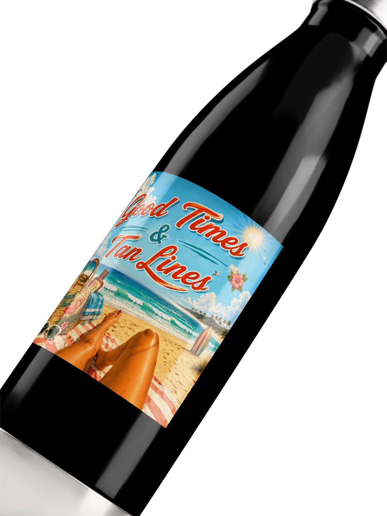 Atomic Vacation Club™ Good Times & Tan Lines Stainless Steel Water Bottle product image (9)