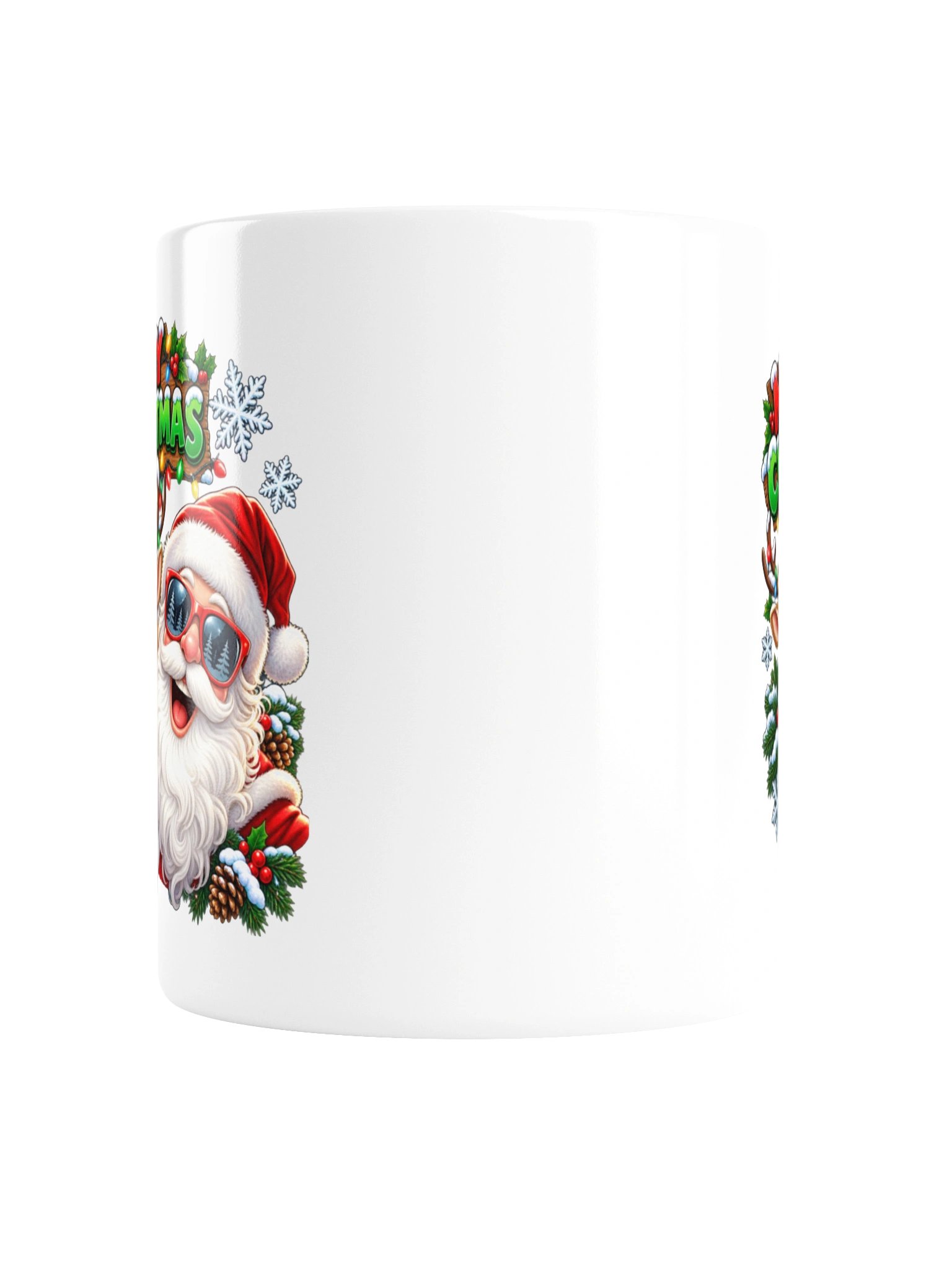 Merry Christmas — Santa & Reindeer Holiday Selfie - Mug product image (4)